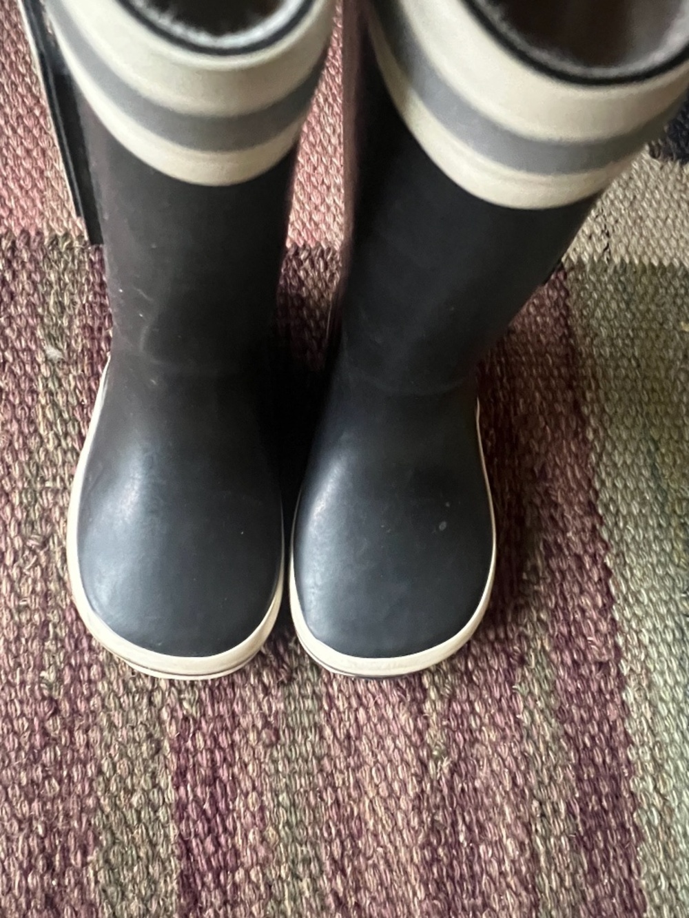 Aigle Rain Boots Marine Blanc 21